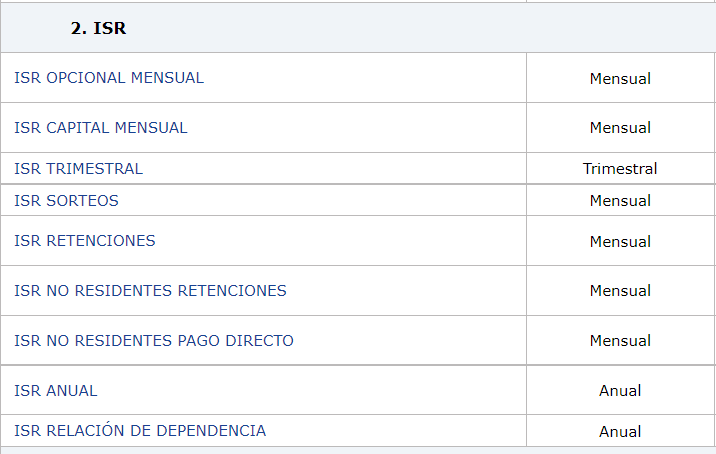 pago de impuestos form