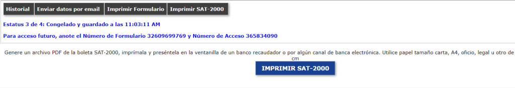 historial de pago de impuestos